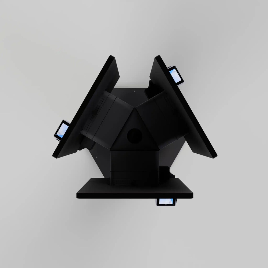 Borne kiosk triple face – vue 1