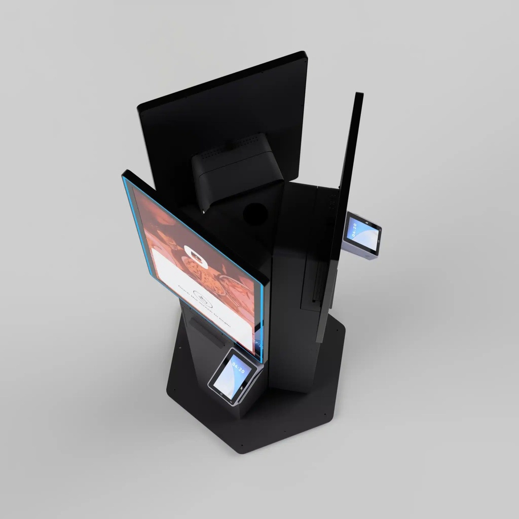 Borne kiosk triple face – vue 3