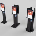 Borne kiosk triple face